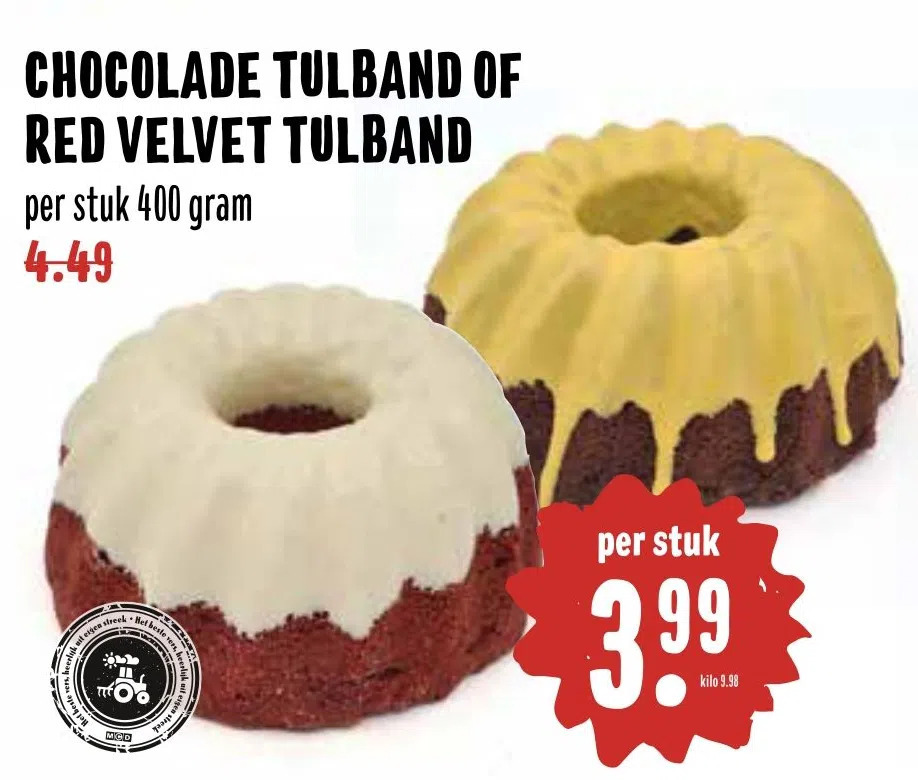 Chocolade Tulband Of Red Velvet Tulband Aanbieding Bij Mcd Supermarkt