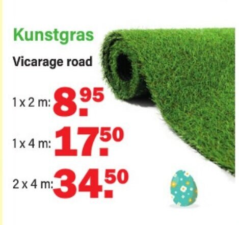 Kunstgras Vicarage Road 1x2M Aanbieding Bij Van Cranenbroek