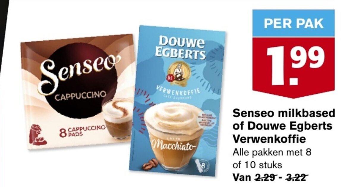 Senseo Milkbased Of Douwe Egberts Verwenkoffie Aanbieding Bij Hoogvliet