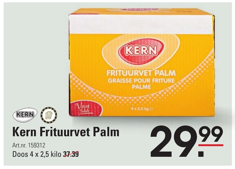 Kern Frituurvet Palm X Kilo Aanbieding Bij Sligro