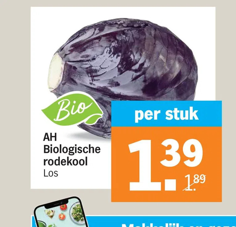 Ah Biologische Rodekool Los Aanbieding Bij Albert Heijn