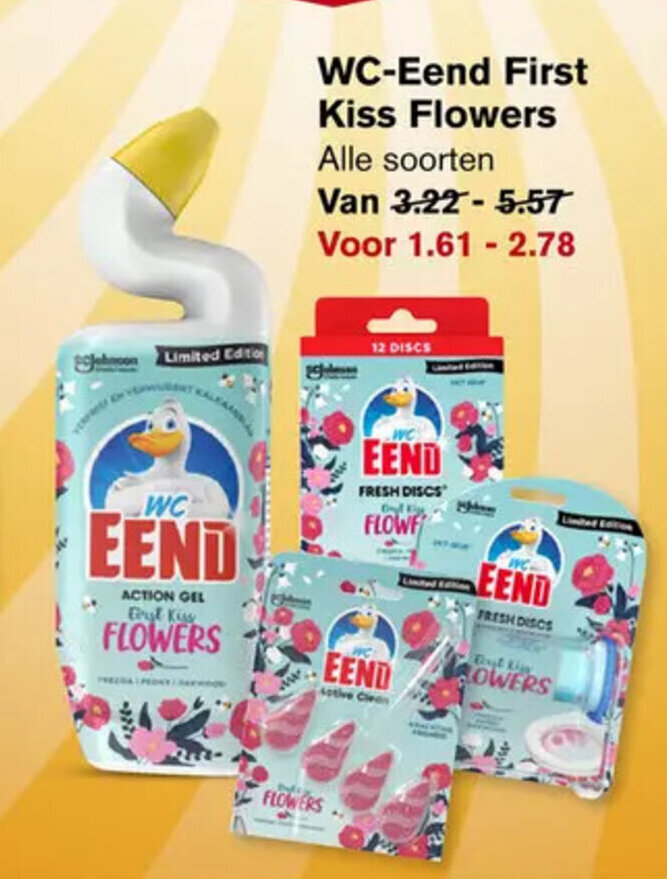 Wc Eend First Kiss Flowers Aanbieding Bij Hoogvliet