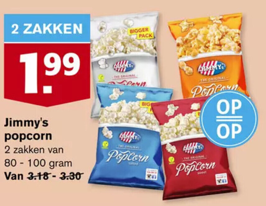 Jimmy S Popcorn Aanbieding Bij Hoogvliet