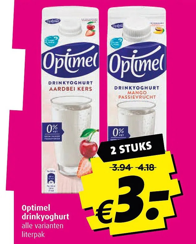 Optimel Drinkyoghurt Aanbieding Bij Boni