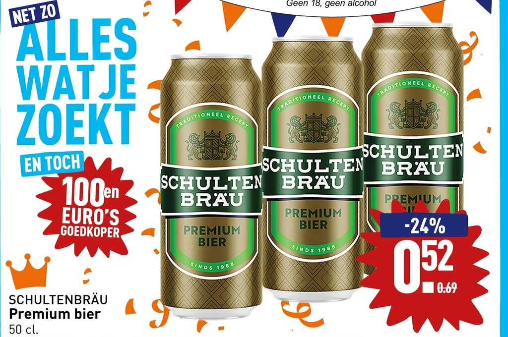 Schultenbr U Premium Bier Cl Aanbieding Bij Aldi