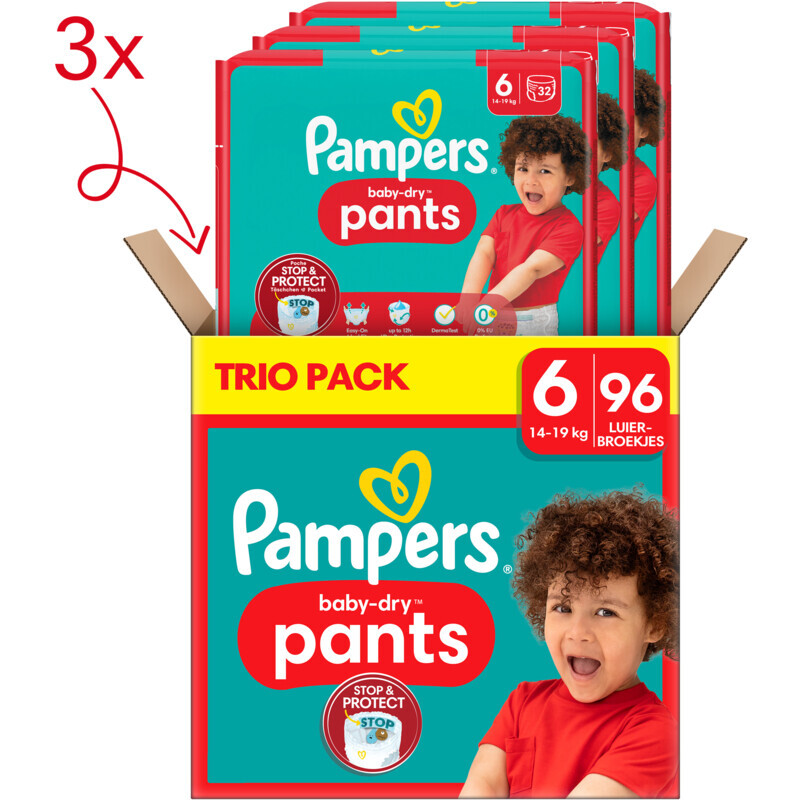 Pampers Baby Dry Pants Luierbroekjes Trio Pack Aanbieding Bij Albert