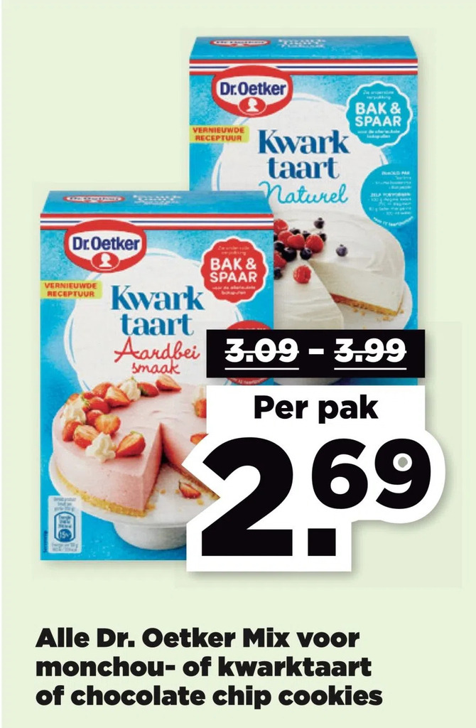 Alle Dr Oetker Mix Voor Monchou Of Kwarktaart Of Chocolate Chip