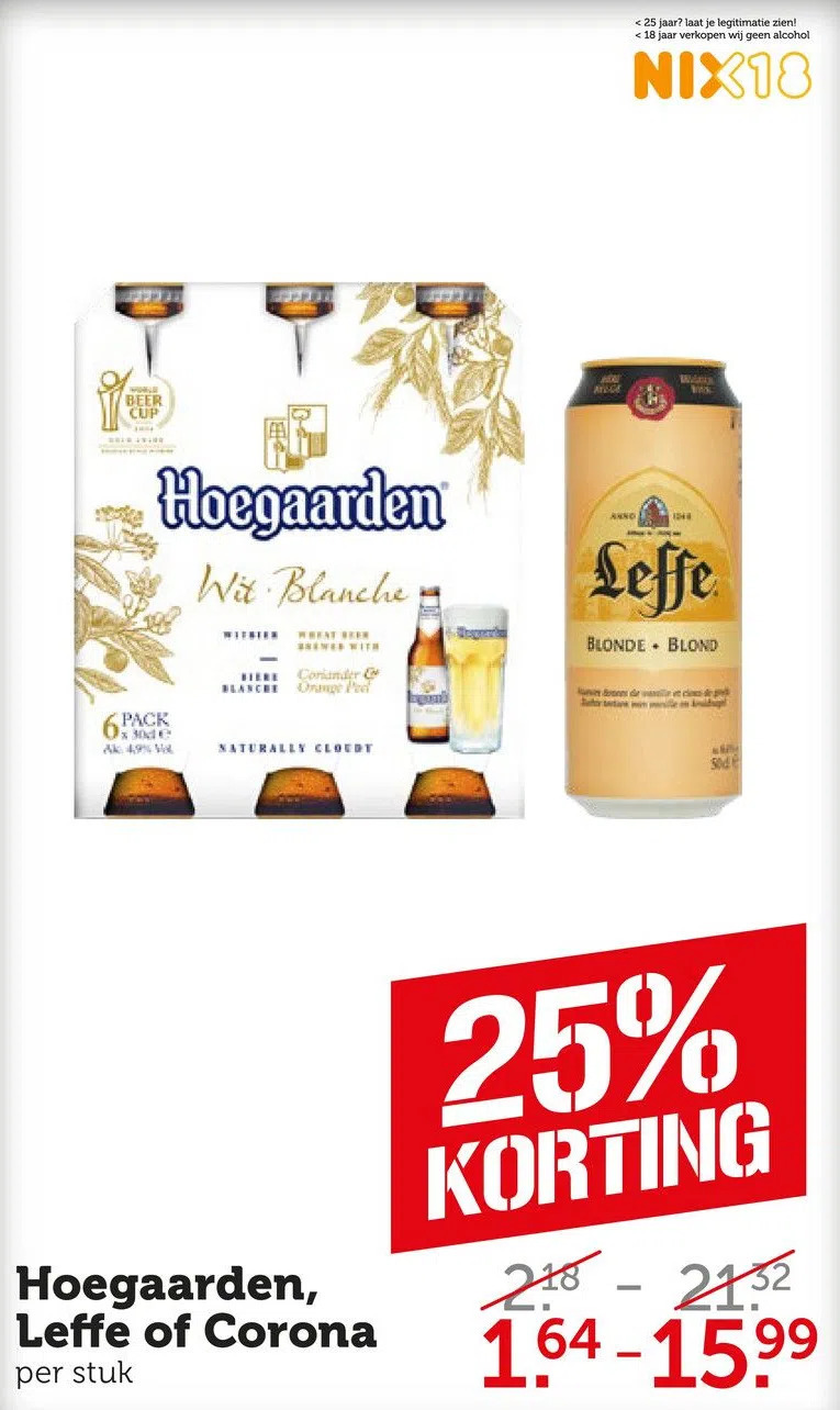 Hoegaarden Leffe Of Corona Aanbieding Bij Coop