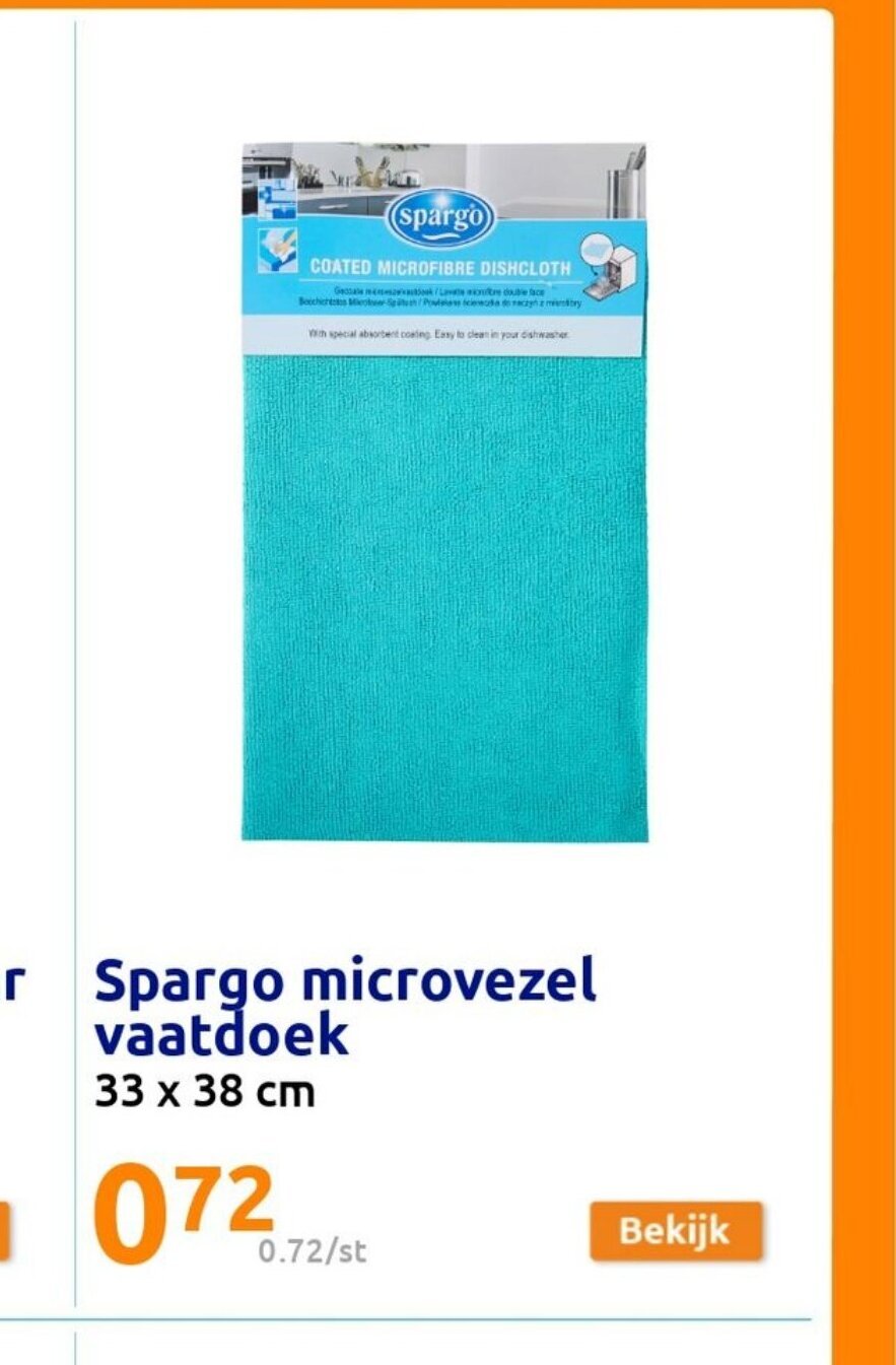 Spargo Microvezel Vaatdoek 33 X 38 Cm Aanbieding Bij Action