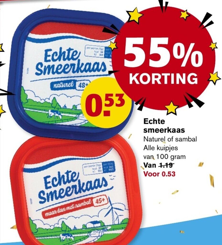 Echte Smeerkaas G Aanbieding Bij Hoogvliet