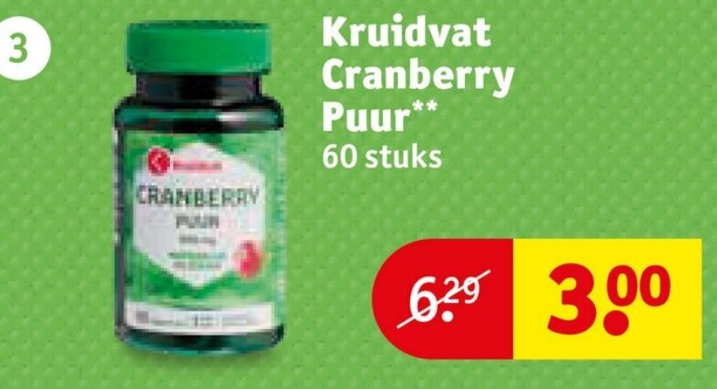 Kruidvat Cranberry Puur 60 Stuks Aanbieding Bij Kruidvat