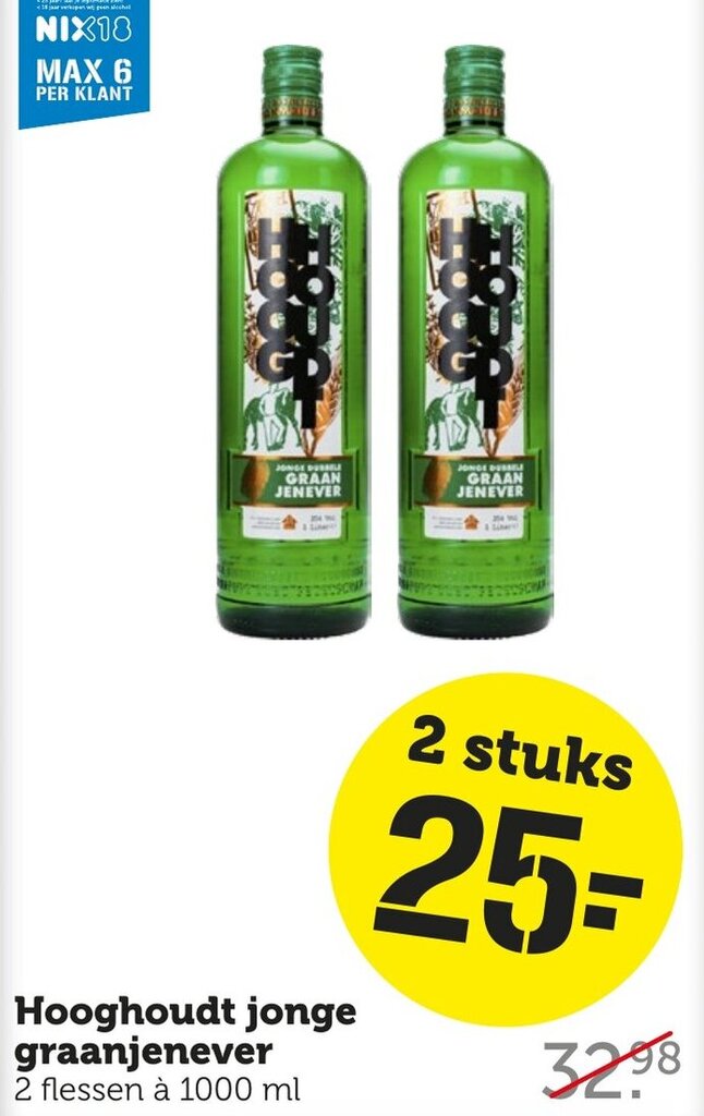 Hooghoudt Jonge Graanjenever Ml Aanbieding Bij Coop