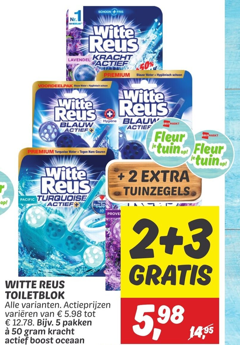 Witte Reus Toiletblok Aanbieding Bij Dekamarkt