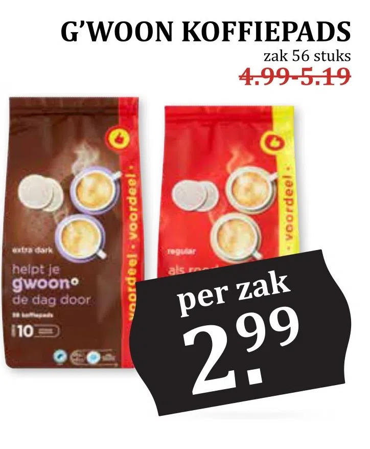 G Woon Koffiepads Aanbieding Bij Mcd Supermarkt