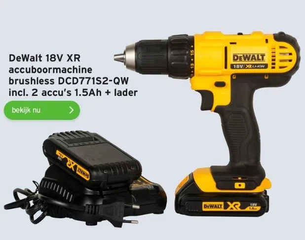 Dewalt V Xr Accuboormachine Brushless Dcd S Qw Incl Accu S