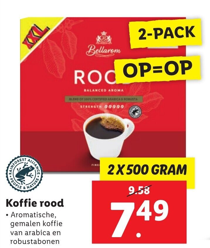 Koffie Rood 2 X 500g Aanbieding Bij Lidl