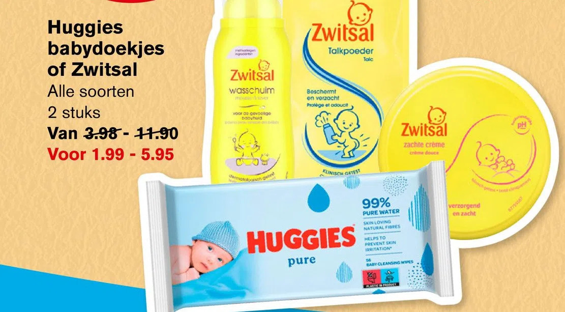 Huggies Babydoekjes Of Zwitsal Aanbieding Bij Hoogvliet