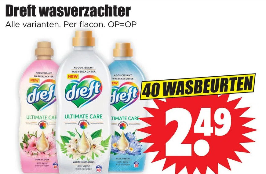 Dreft Wasverzachter Aanbieding Bij Dirk