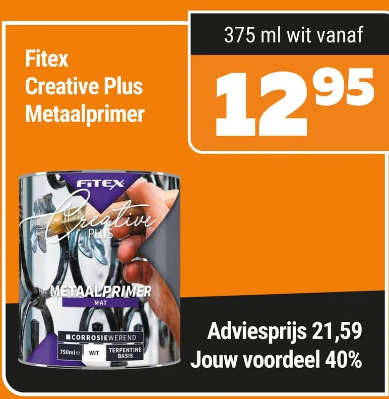 Fitex Creative Plus Metaalprimer Aanbieding Bij De Voordeelmarkt