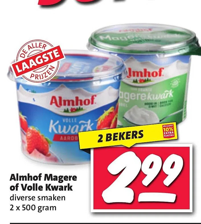 Almhof Magere Of Volle Kwark Aanbieding Bij Nettorama