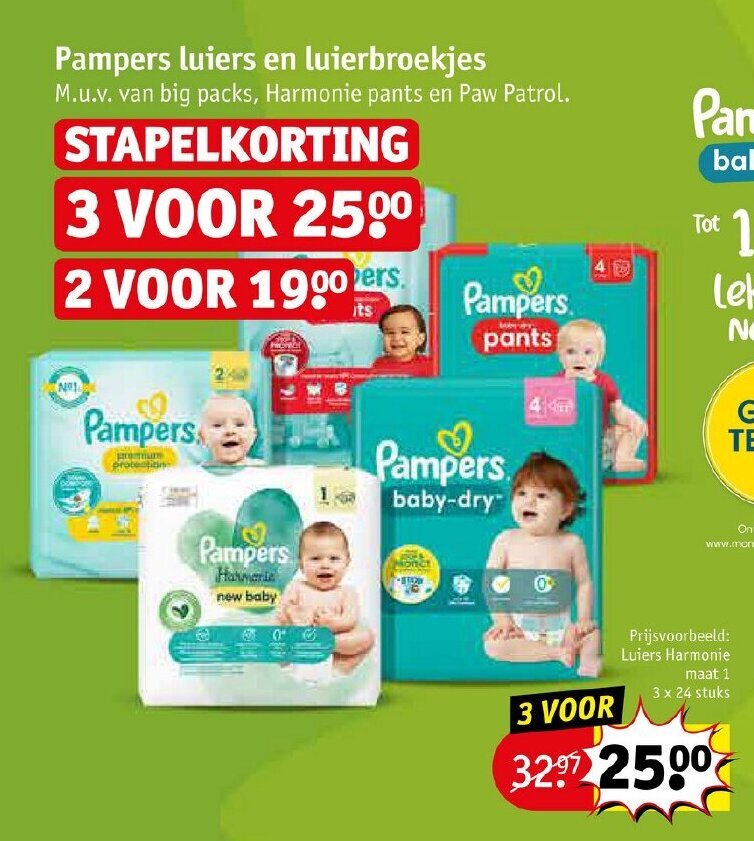 Pampers Luiers En Luierbroekjes Aanbieding Bij Kruidvat