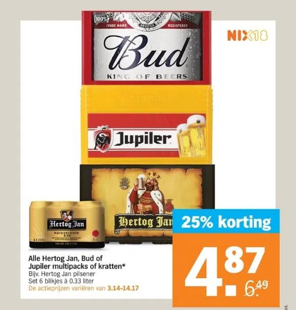 Alle Hertog Jan Bud Of Jupiler Multipacks Of Kratten Bijv Hertog Jan