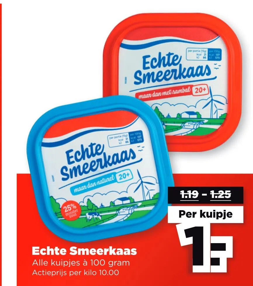 Echte Smeerkaas Aanbieding Bij PLUS