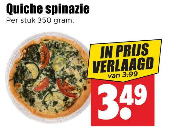 Quiche Spinazie Aanbieding Bij Dirk