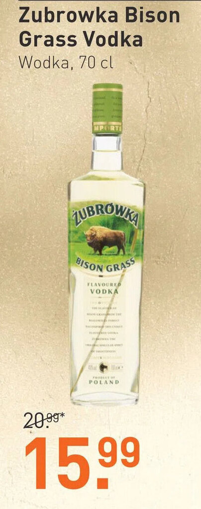 Zubrowka Bison Grass Vodka Wodka Cl Aanbieding Bij Gall Gall