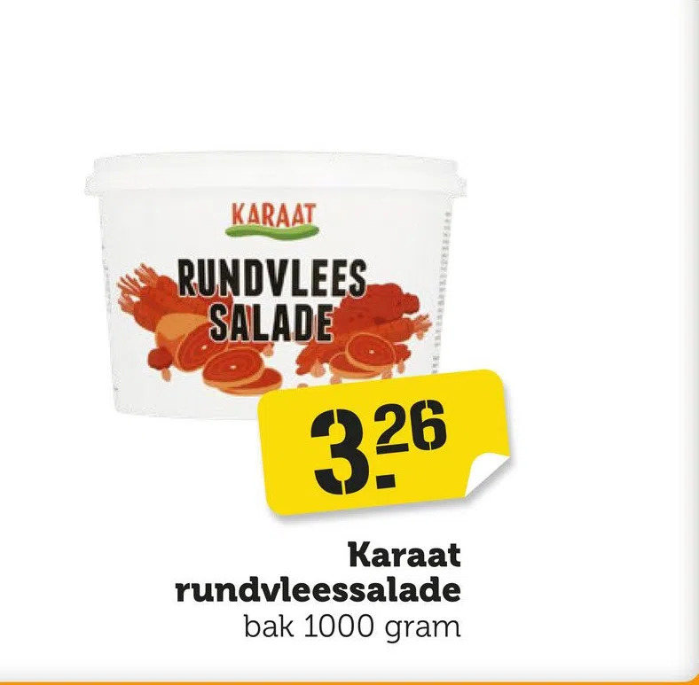 Karaat Rundvleessalade Aanbieding Bij Coop