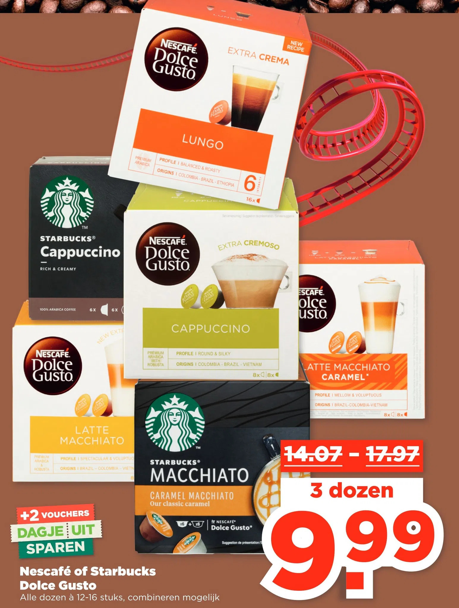 Nescafé of starbucks dolce gusto aanbieding bij PLUS