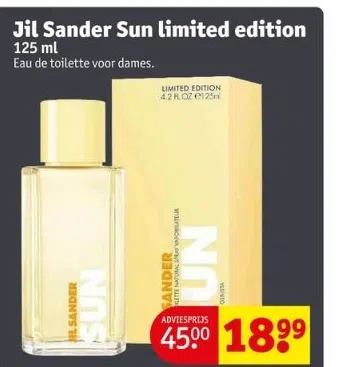 Jil Sander Sun Limited Edition Aanbieding Bij Kruidvat