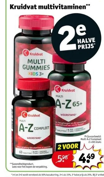 Kruidvat Multivitaminen Aanbieding Bij Kruidvat