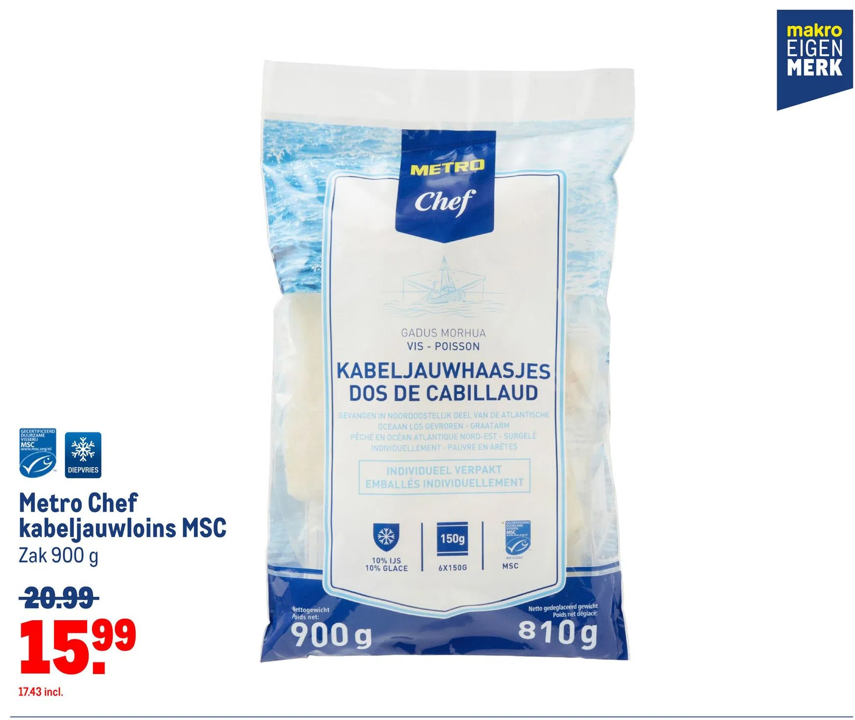 Metro Chef Kabeljauwloins Msc Aanbieding Bij Makro