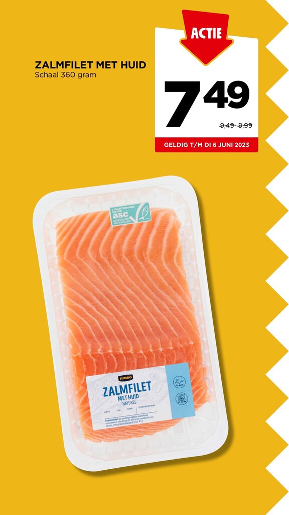 Zalmfilet Met Huid Gram Aanbieding Bij Jumbo