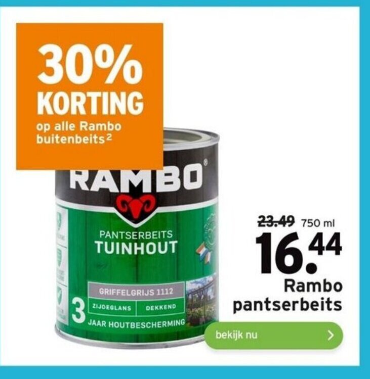 Rambo Pantserbeits Ml Aanbieding Bij Gamma