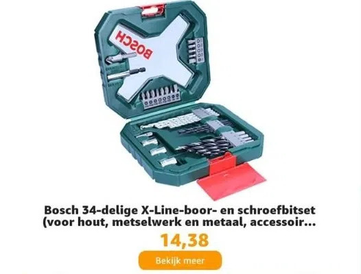 Bosch Delige X Line Boor En Schroefbitset Voor Hout Metselwerk En