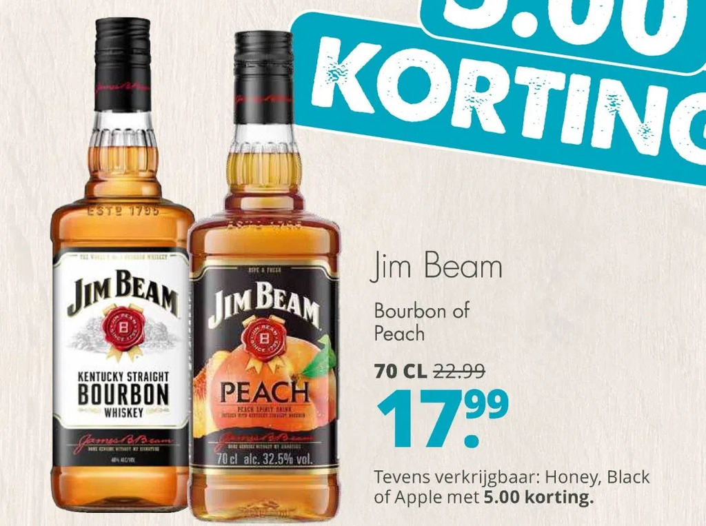 Jim Beam Bourbon Of Peach Aanbieding Bij Mitra