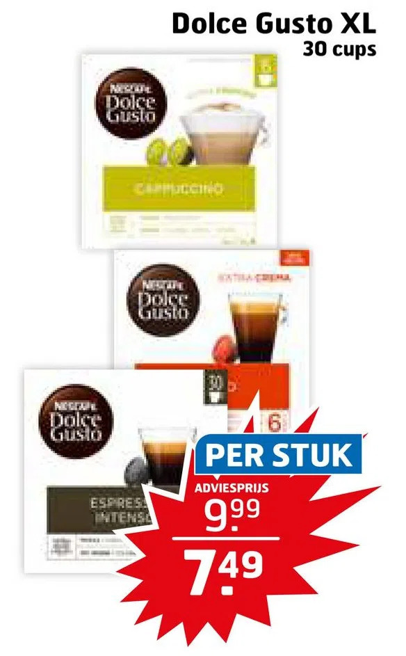 Dolce Gusto Xl Aanbieding Bij Trekpleister