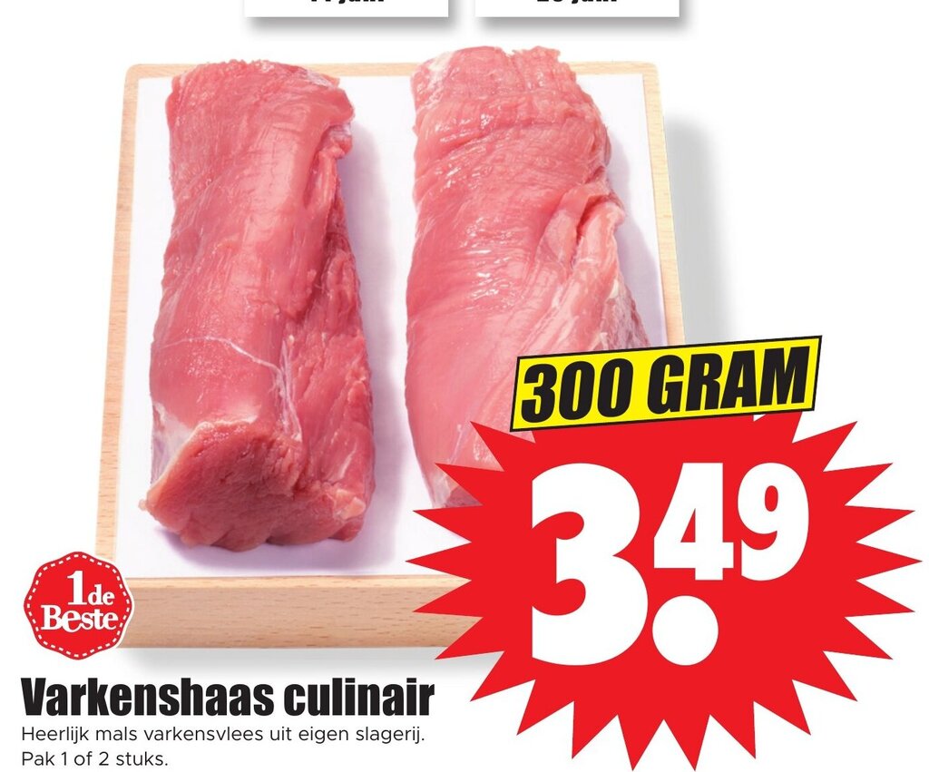 Varkenshaas Culinair 300 Gram Aanbieding Bij Dirk