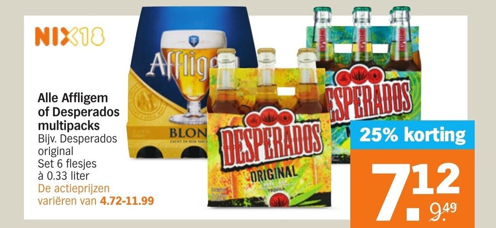 Alle Affligem Of Desperados Multipacks Aanbieding Bij Albert Heijn