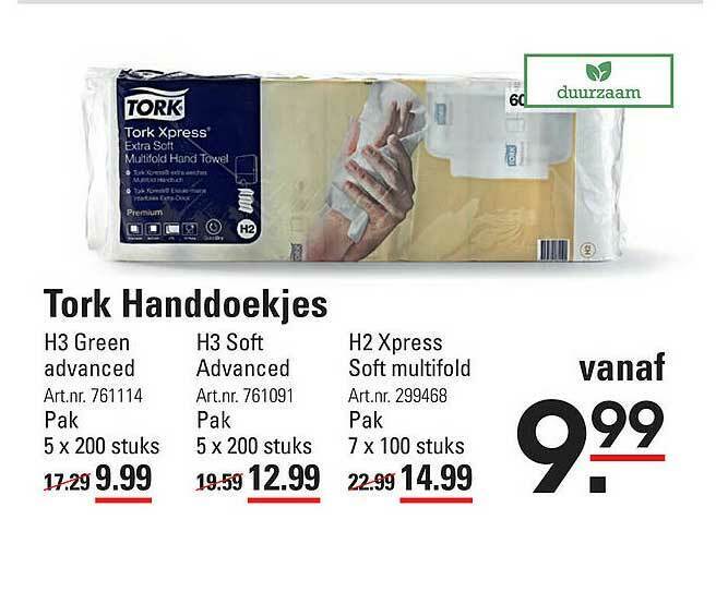 Tork Handdoekjes H Green Advanced H Soft Advanced Of H Xpress Soft