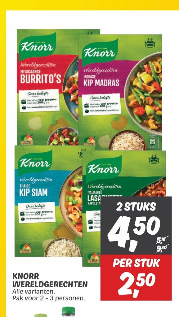 KNORR WERELDGERECHTEN Alle Varianten Pak Voor 2 3 Personen Aanbieding