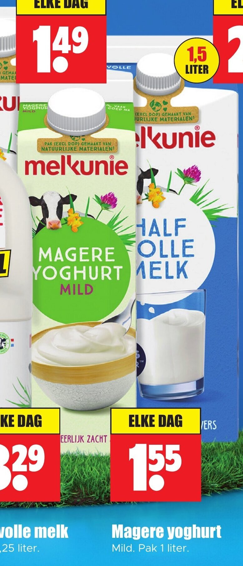 Melkunie Magere Yoghurt Mild Pak 1 Liter Aanbieding Bij Dirk