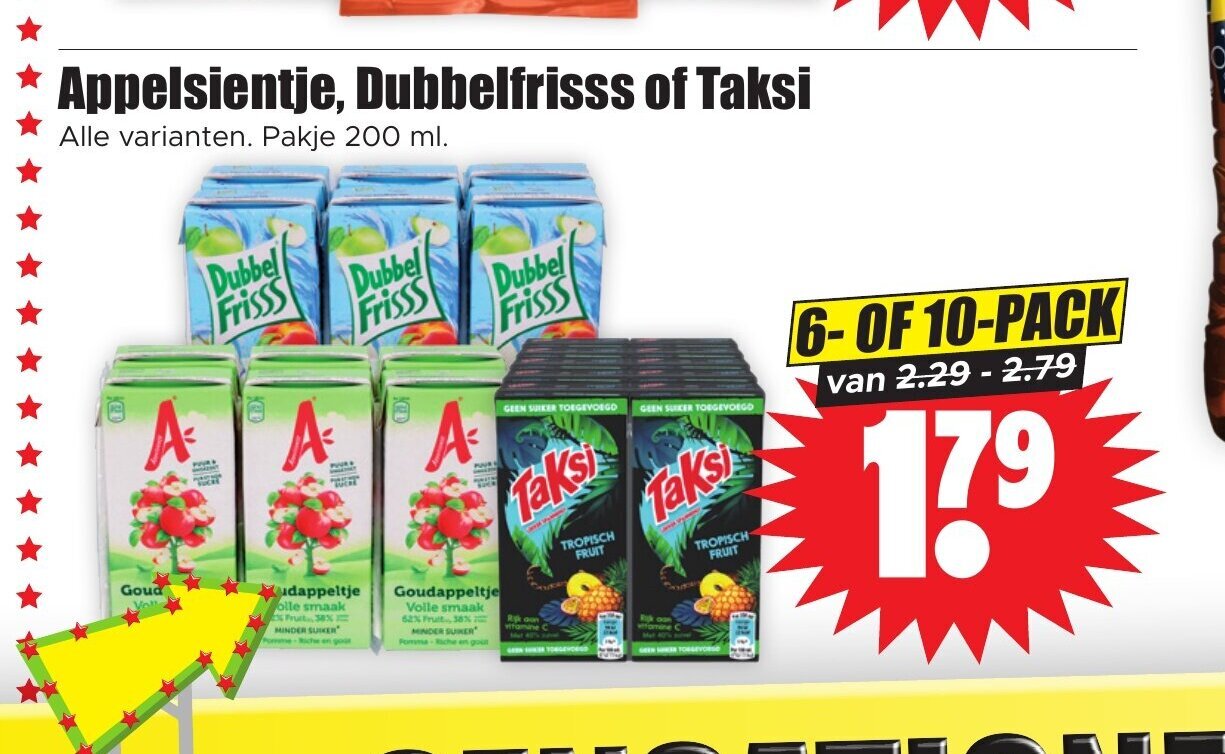 Appelsientje Dubbelfrisss Of Taksi Alle Varianten Pakje Ml Of