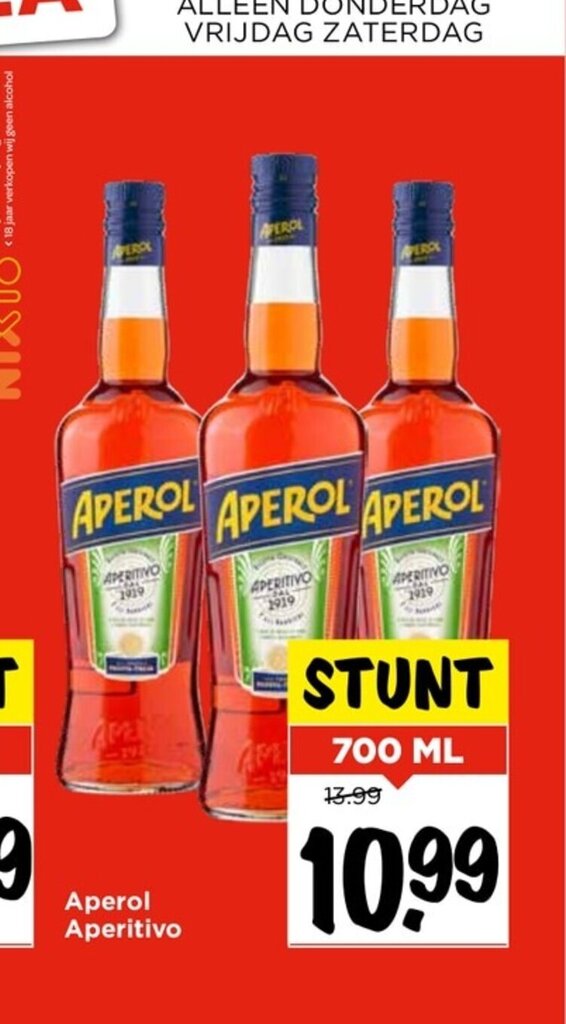 Aperol Aperitivo 700 Ml Aanbieding Bij Vomar Voordeelmarkt