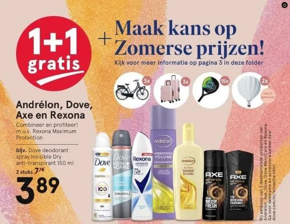 Andr Lon Dove Axe En Rexona Aanbieding Bij Etos