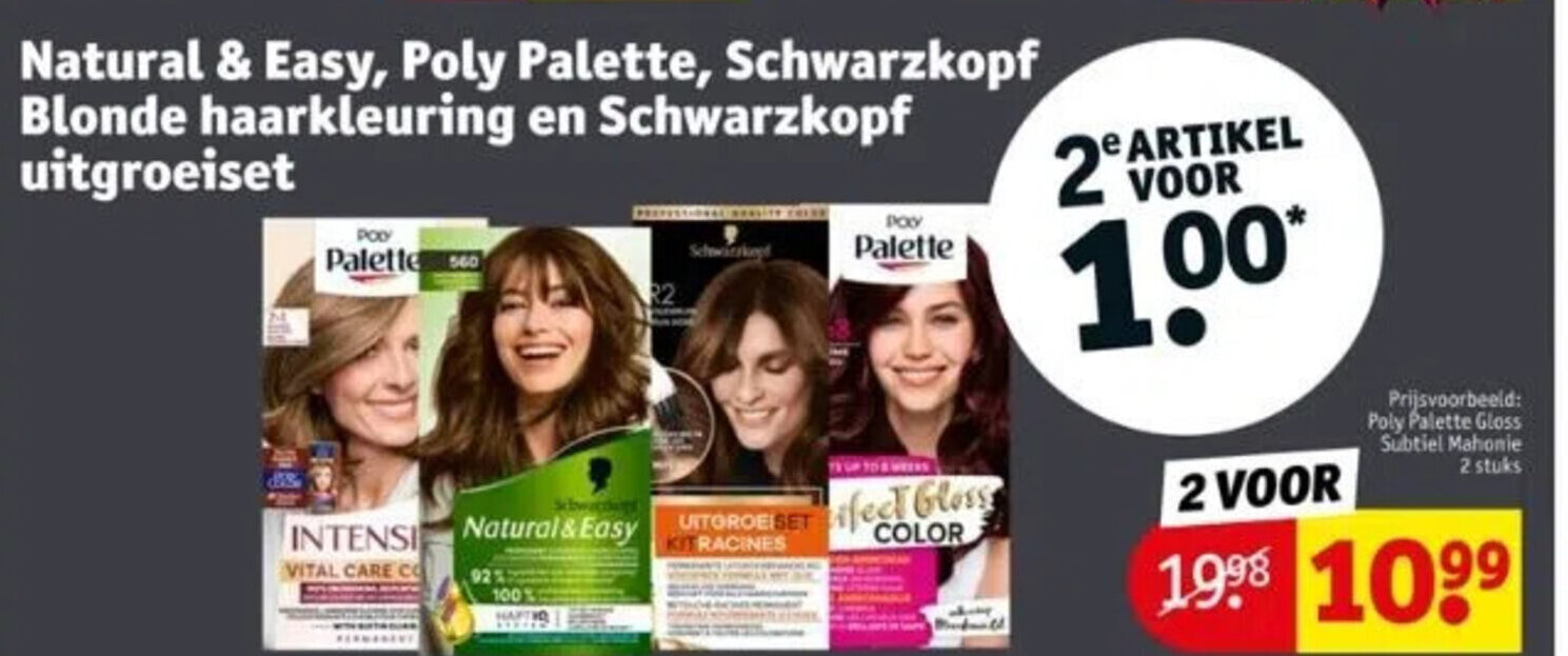 Natural Easy Poly Palette Schwarzkopf Blonde Haarkleuring En