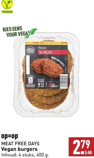 Meat Free Days Vegan Burgers Inhoud 4 Stuks 400 G Aanbieding Bij ALDI