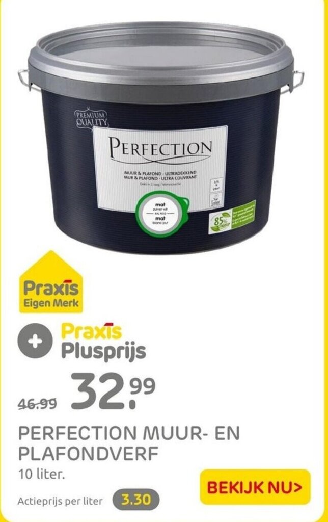 PERFECTION MUUR EN PLAFONDVERF 10 Liter Aanbieding Bij Praxis